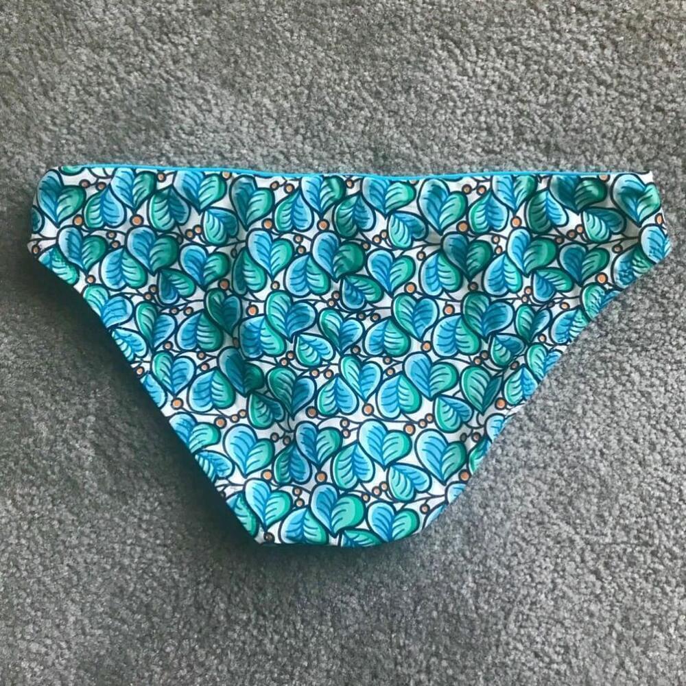 EUC J.Crew Blue Ivy Leaf Print Bikini | Size 6 - Picture 4 of 9